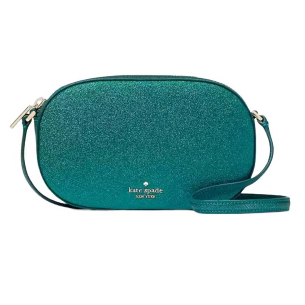 kate spade Glimmer Oval Camera Bag - Festive Teal